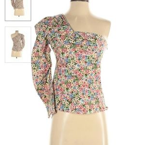 Zara Long Sleeve One Shoulder Top